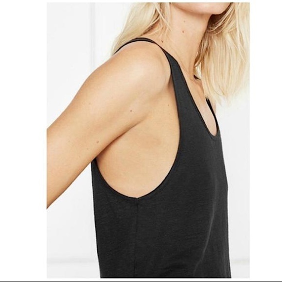 ANINE BING Linen Relaxed Fit Scoop Neck Sleeveless Lightweight Black Tank Top XS - Picture 5 of 9